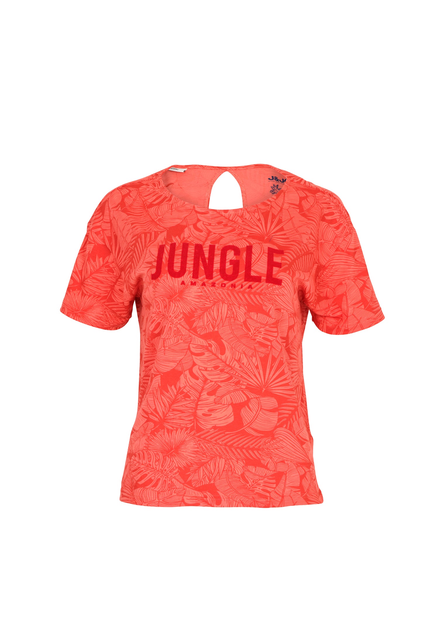 T-Shirt Femme 02 Selva Hot Coral Jungle | J&JOY.
