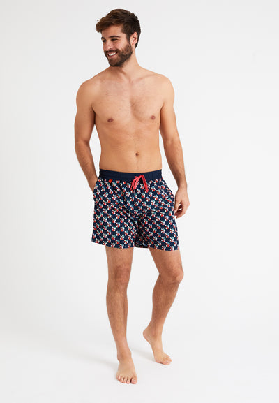 Abstract print men's swim shorts