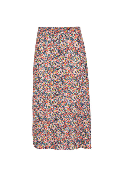 Women's long skirt with buttoned opening
